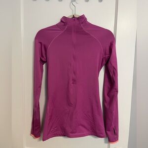 Pink Nike quarter zip with thumb holes, like new